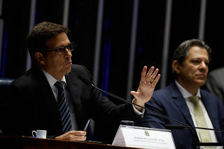 O chefe do BC, Campos Neto, e o ministro da Fazenda, Fernando Haddad 
