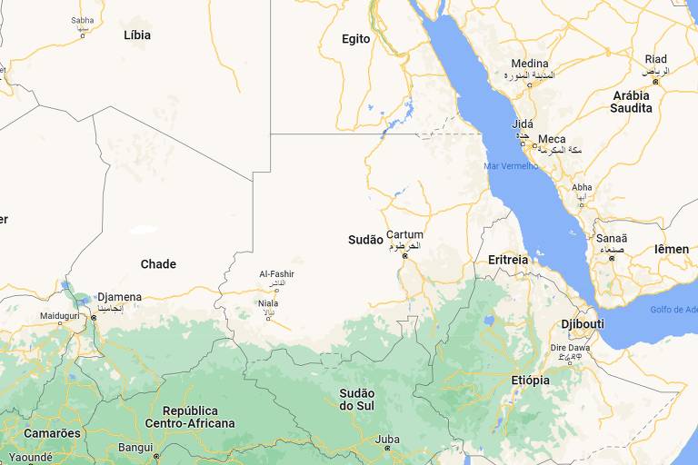 Localização do Sudão