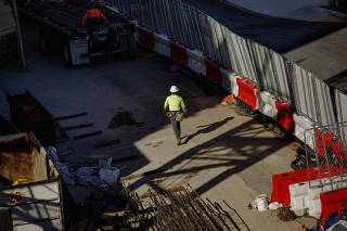 A construction site for a new high-rise building in Miami Beach, Fla., Jan. 11, 2023. (Scott McIntyre/The New York Times)