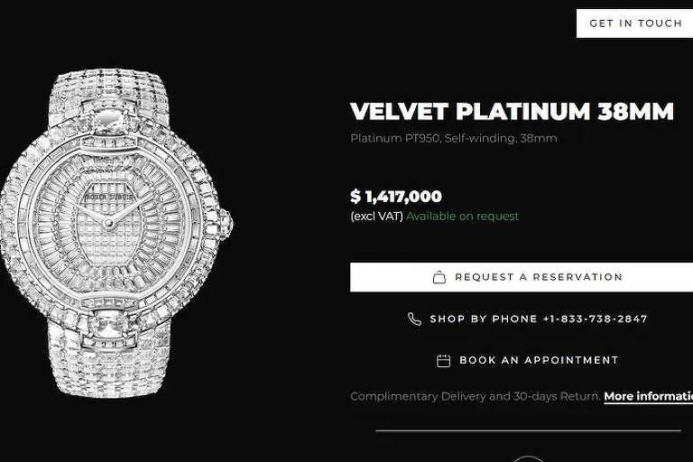 Relógio usado por Anitta custa mais de R$ 7 milhões
