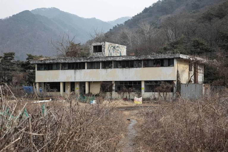 Prédio em Dongducheon, ao norte de Seul, onde mulheres eram forçadas a trabalhar como prostitutas para soldados americanos