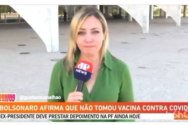 Repórter da Jovem Pan nega emoção ao falar sobre Bolsonaro: 'Não chorei nem estava prestes a chorar'