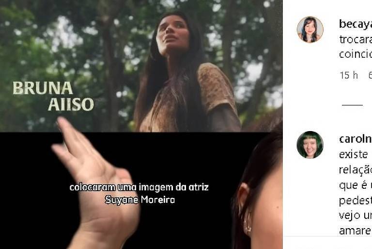 Postagem no Instagram sobre chamada da Globo