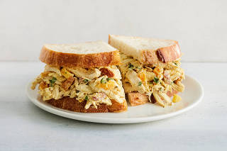Coronation chicken salad in New York, April 25, 2023. Food styled by Barrett Washburne. (Ryan Liebe/The New York Times)