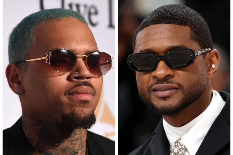 Os rappers Chris Brown e Usher