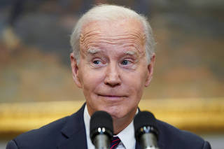 U.S. President Biden speaks after debt limit talks with congressional leaders depart at the White House in Washington