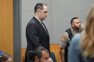 Daniel Perry walks into the courtroom moments before he was convicted of the murder of Garrett Foster in Austin