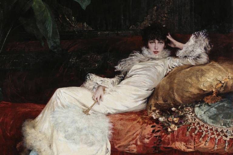 Retrato de Sarah Bernhardt por Georges Clairin