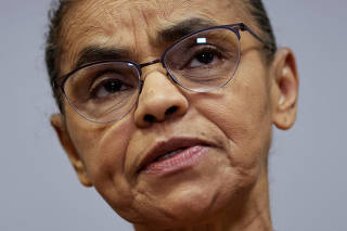 Brazil's Environment Minister Marina Silva attends a news conference in Brasilia