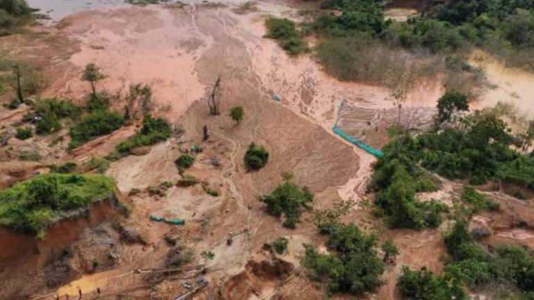 Mais de 200 mil árvores foram derrubadas na região do Bajo Cauca, agora coberta de lama