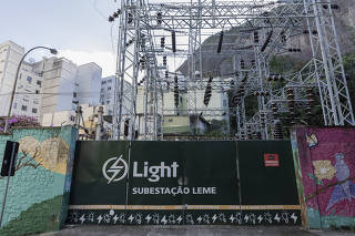 Fachada da subestação da Light em Copacabana, na zona sul do Rio de Janeiro