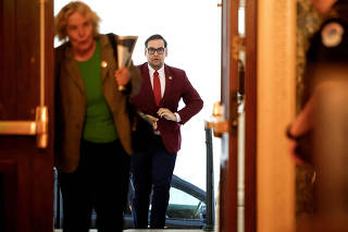 U.S. Rep. George Santos heads to the House floor for vote on his possible explusion in Washington