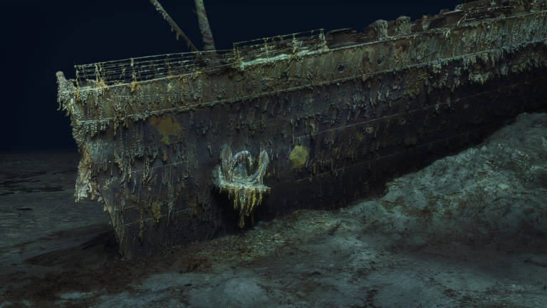 Varredura mostra visão completa do Titanic em 3D