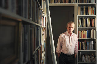 The author Martin Amis, at home in Brooklyn on May 17, 2012. (Jennifer S. Altman/The New York Times)