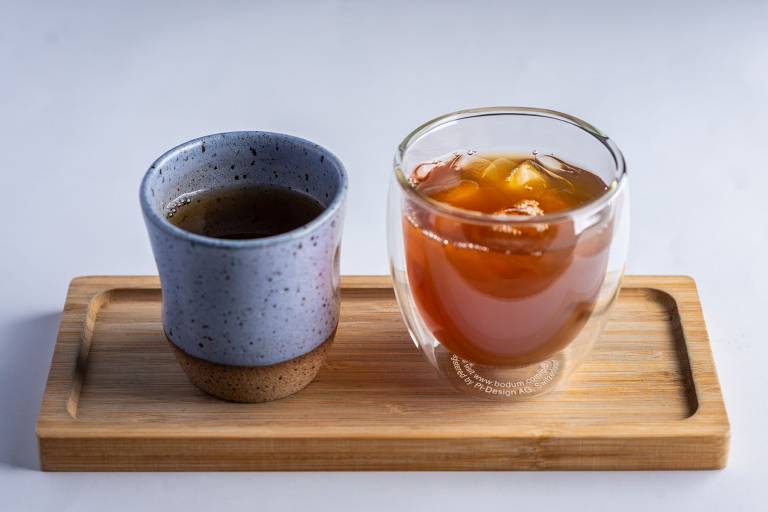 Chá servido na Mori Chazeria, especializada na bebida
