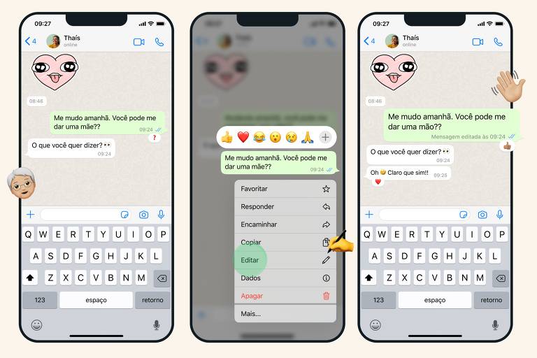 Veja como editar mensagens no WhatsApp; usuários têm 15 minutos para alterar texto