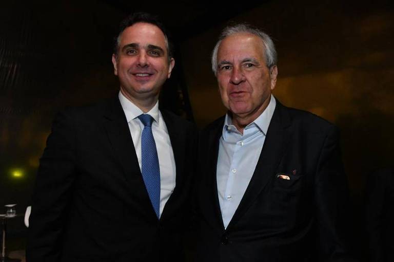 O presidente do Senado, Rodrigo Pacheco, e o empresário Rubens Menin