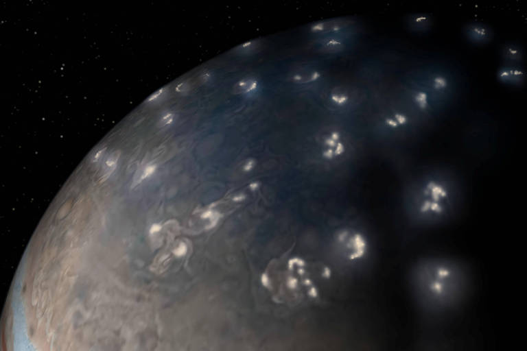 Espaçonave da Nasa documenta que raios de Júpiter se assemelham aos da Terra