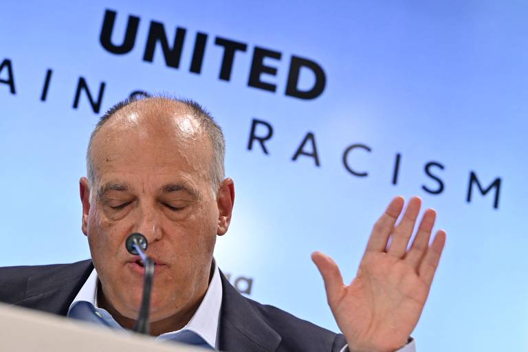 'O futebol espanhol não é racista, a Espanha não é racista, nunca fui racista', afirma presidente de LaLiga