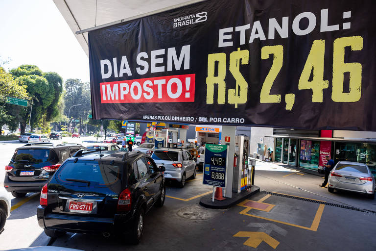 Dia sem imposto tem etanol vendido a R$ 2,46 o litro na capital paulista