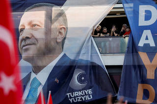 Supporters of Turkish President Tayyip Erdogan attend a rally in Istanbul