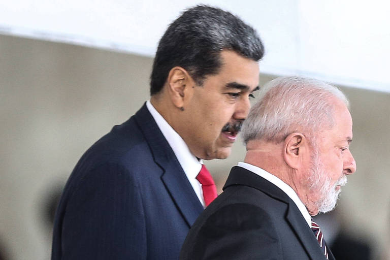 Lula recebe o ditador venezuelano, Nicolás Maduro, no Palácio do Planalto, em Brasília