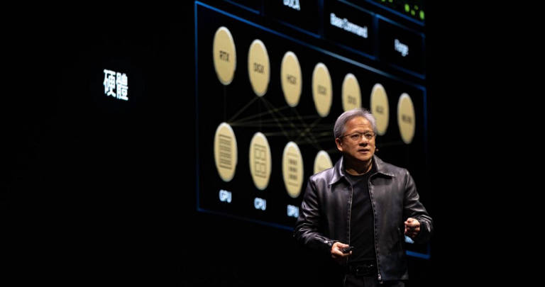 Jensen Huang apresentou novos chips da Nvidia em auditório lotado em Taiwan