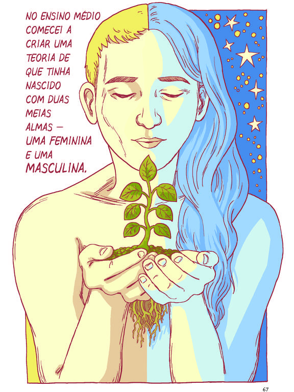 Ilustração do quadrinho 'Gênero Queer', de Maia Kobabe