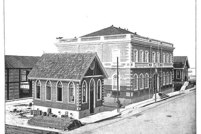 Prédio do Tesouro Estadual, em Manaus, em 1902