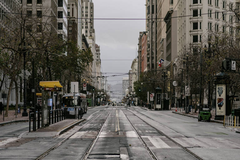Market Street no centro de São Francisco, na Califórnia