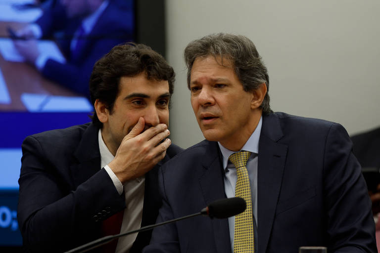 Diretor de Política Monetária do Banco Central, Gabriel Galípolo, que é cotado para ser presidente da autarquia, e ministro da Fazenda, Fernando Haddad
