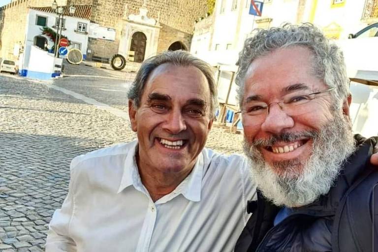 José Duarte de Almeida Pinho (1953 - 2023) com o amigo brasileiro Afonso Borges (à dir.)