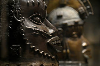 Benin bronzes on display at British Museum in London
