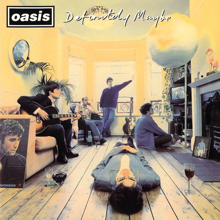 Capa do disco 'Definitely Maybe' (1994), do Oasis