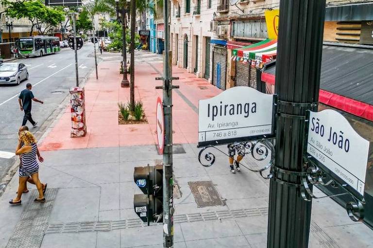 Requalificação do cruzamento das avenidas Ipiranga e São João, no Centro, deu à população calçadas mais acessíveis e seguras