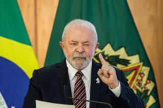 O presidente Luiz Inácio Lula da Silva (PT) discursa durante reunião 