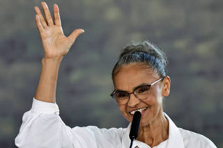 Brazil's Environment Minister Marina Silva gestures during an event for the World Environment Day in Brasilia