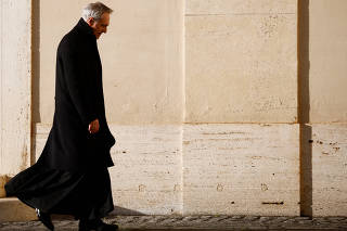 Archbishop Georg Gaenswein arrives at the Vatican