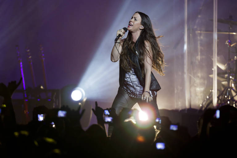 Show da cantora canadense Alanis Morissette, no Credicard Hall, em São Paulo (SP), em setembro de 2012