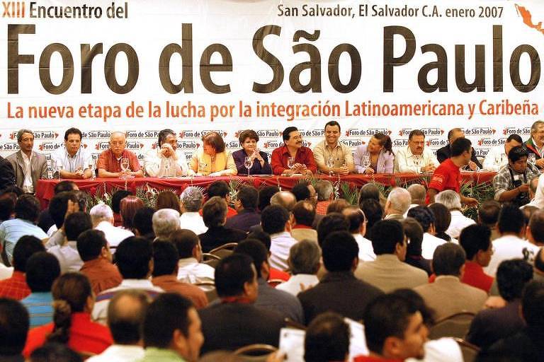 Reunião do Foro de São Paulo em El Salvador, em 2007 (Reprodução)