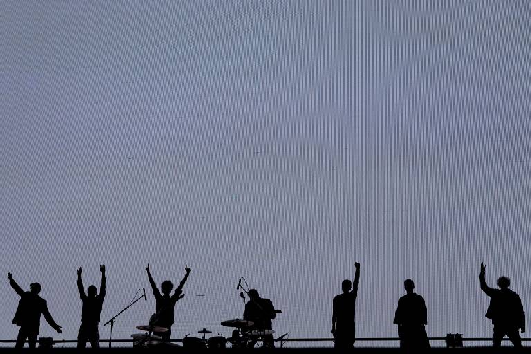 Show da turnê de reencontro dos Titãs em São Paulo, no Allianz Parque