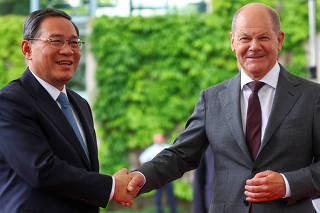 Germany's Chancellor Scholz meets Chinese Premier Li in Berlin