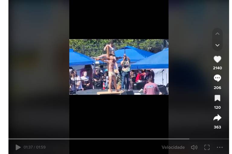 Vídeo de pole dance com Jesus crucificado foi gravado nos EUA, e não no Brasil