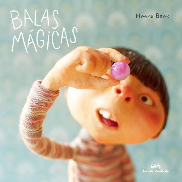 Da sul-coreana Heena Baek, "Balas Mágicas" (ed. Companhia das Letrinhas) fala sobre um protagonista que brinca sozinho