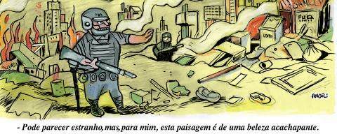 Sobre policiais militares que com balas de borracha e bombas de efeito moral, agiram com violência para reprimir a quarta manifestação contra a alta da tarifa de transporte em São Paulo