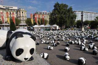 SWITZERLAND-ENVIRONMENT-WWF-PANDAS