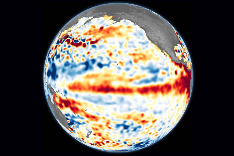 Nasa divulga imagem de satélite que mostra o avanço do El Niño