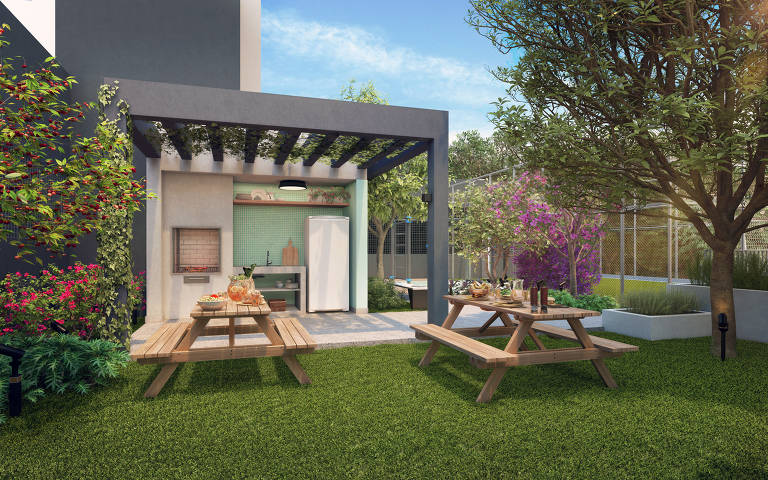 Área comum ao ar livre em projeto da Planet Smart City