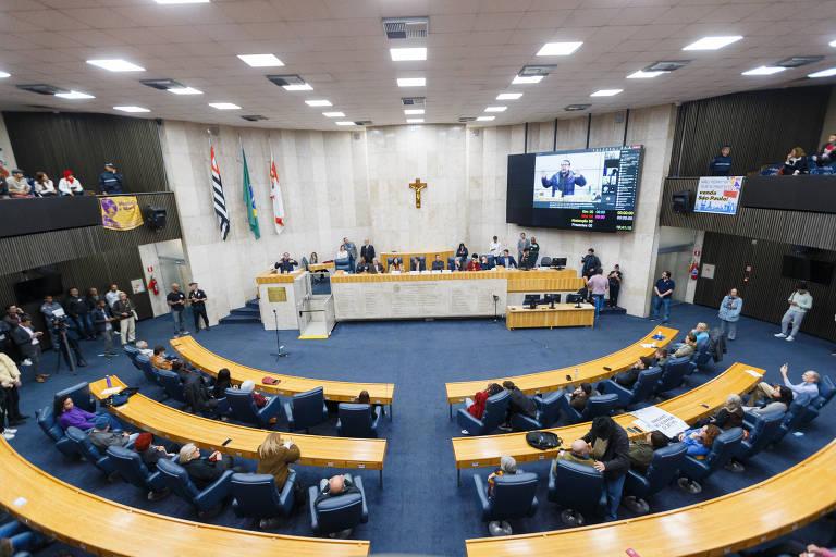 Em 2023, a Prefeitura de São Paulo finalmente mandou sua proposta de revisão para a Câmara Municipal; a imagem é do plenário da Câmara
