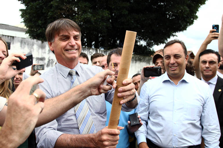 Jair Bolsonaro e Fernando Francischini, quando ambos ainda eram deputados federais